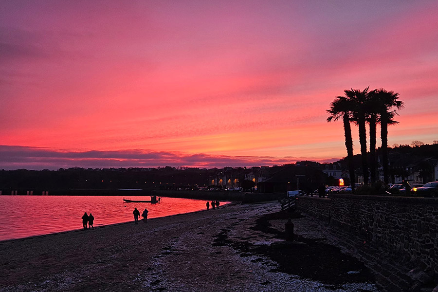 Coucher de soleil sur la plage